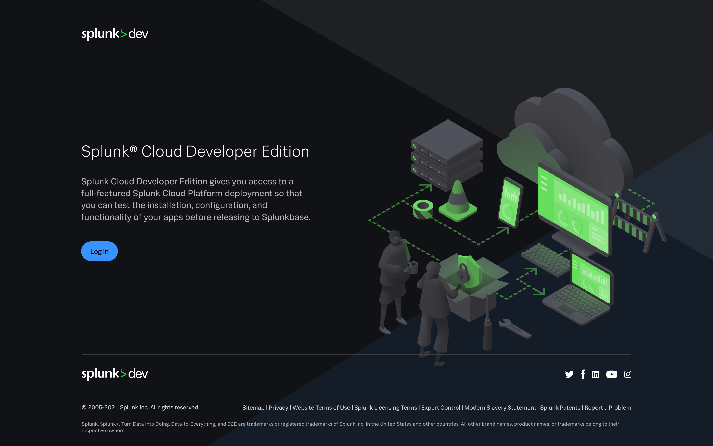 Splunk Cloud Developer Edition
